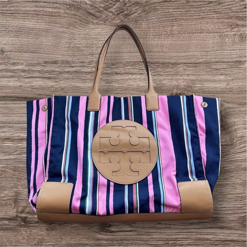 Tory Burch Ella Striped Tote